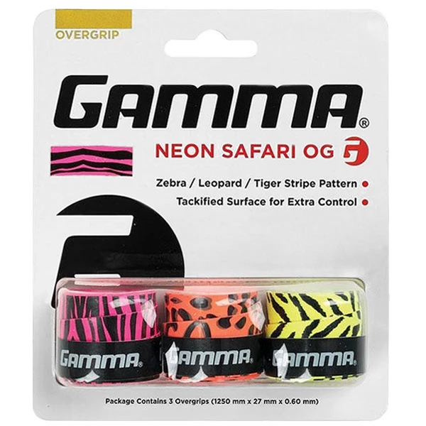 Gamma Neon Safari Overgrip 3 Pack 1 Gamma Neon Safari Overgrip 3 Pack