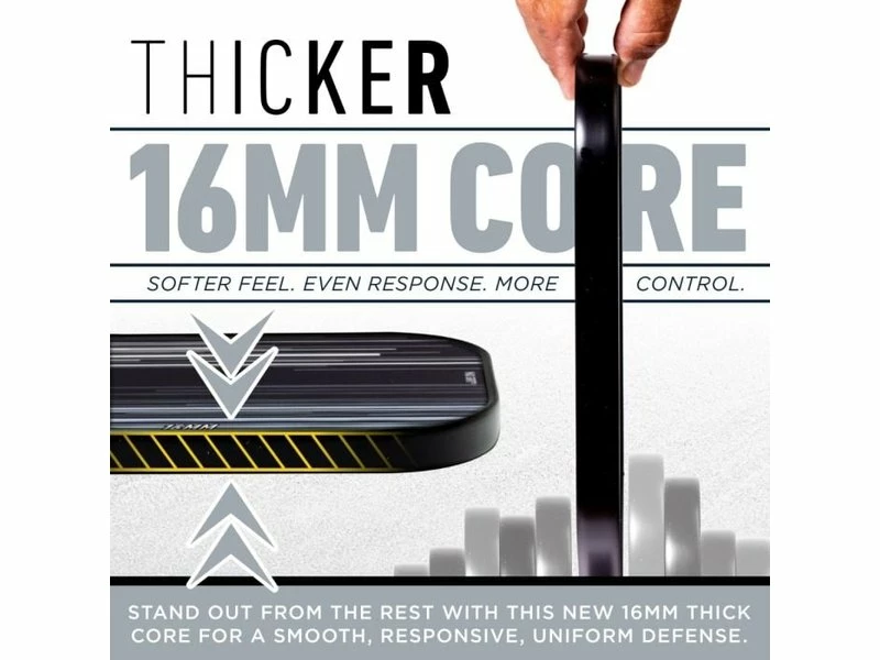 Franklin Signature Pro 16 Mm Pickleball Paddle Black 3 Franklin Signature Pro 16 Mm Pickleball Paddle Black - Image 3