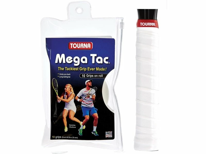 Tourna Mega Tac Overgrips White 10 Pack 1 Tourna Mega Tac Overgrips White 10 Pack